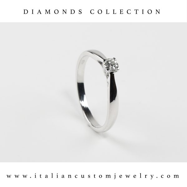 Solitario con diamante 0,21ct