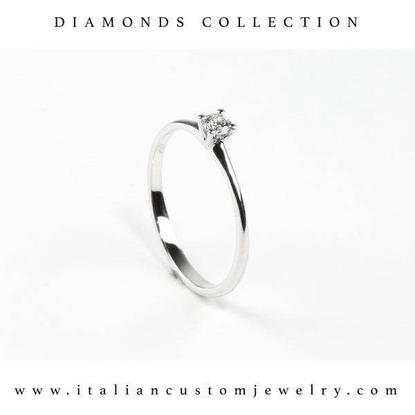 Solitario con diamante 0,10ct