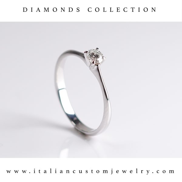 Solitario con diamante 0,21ct