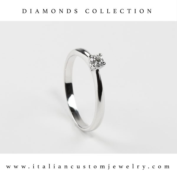 Solitario con diamante 0,10ct