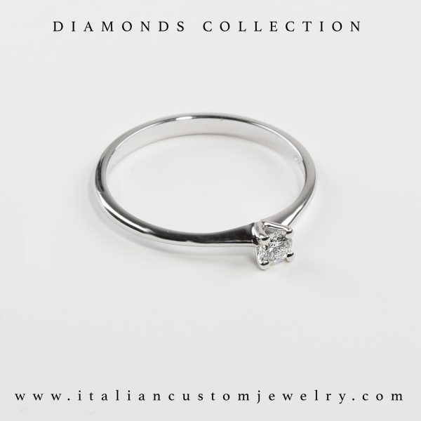 Solitario con diamante 0,10ct - immagine 2