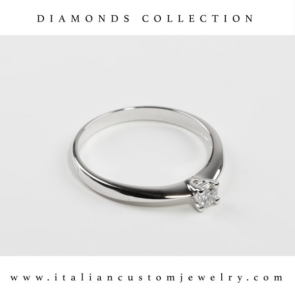 Solitario con diamante 0,10ct - immagine 2