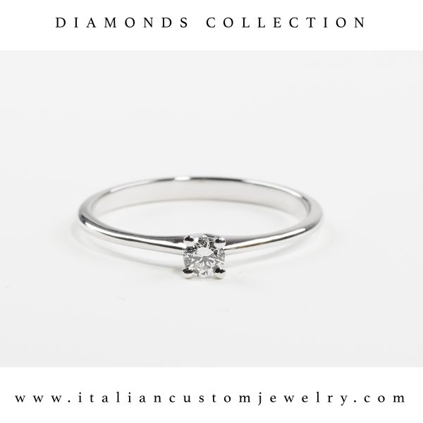 Solitario con diamante 0,10ct - immagine 3