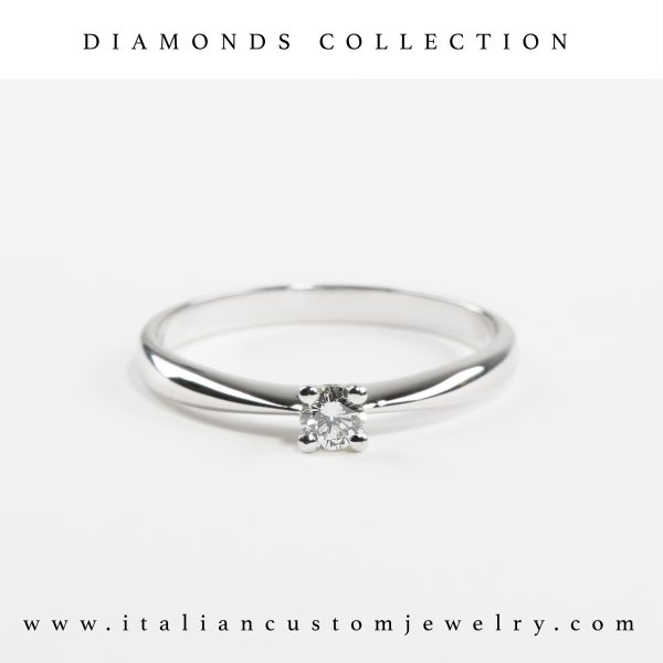 Solitario con diamante 0,10ct - immagine 3