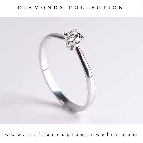 Solitario con diamante 0,18ct